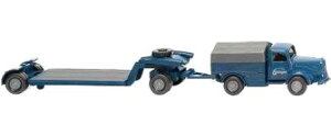 Esslingen Transport of heavy machine parts Mercedes Benz L 5000 ローローダートレーラー トレーラー / Wiking 1/87 建設機械模型 工事車両