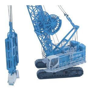 �y�\��zBAUER�o�E�A�[ Cable Crane�N���[�� MC96 with DHG-V Pile Grab Malcolm / BYMO 1/50 ���݋@�B �͌^