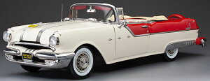 1955 Pontiac Star Chief �I�[�v�� �R���o�[�`�u�� �{�������b�h �L���b�X���O���[ / Sun Star 1/18 �~�j�J�[