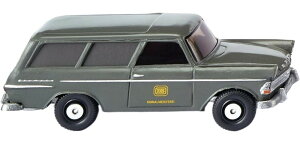 Zeitgenoessisches Dienstfahrzeug der DB Opel Rekord 60 Caravan / Wiking 1/87 ~jJ[ ͌^