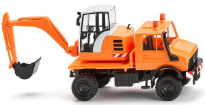1975 93 Unimog �t���b�g�x�b�h �����V���x���t�� Municipal Orange �n�C�N�I���e�B�v���X�`�b�N �g���b�N / Wiking 1/87 ���݋@�B�͌^ �H���ԗ�