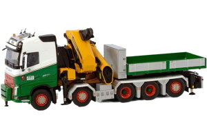 Koninklijke Saan Volvo FH4 Globetrotter 10x4 Tag Axle Palfinger 165002 Built On N[ oXg{bNX / WSI 1/50 ݋@B͌^ Hԗ