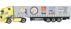 Thieme Spedition MAN F2000 HD �J�[�e���T�C�h�Z�~�g���[���[ / Herpa 1/87 �~�j�J�[ �͌^