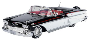 Chevrolet�V�{���[ Impala�C���p�� �R���o�[�`�u�� 1958 �A���� ���� �͌^ ���f�� / Motor Max 1/24 �~�j�J�[ �͌^