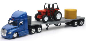 Freightliner�t���C�g���C�i�[ �J�X�J�f�B�A �t���b�g�x�b�h �_�@��t ������ �g���b�N �͌^ / NEW-RAY 1/43 ���݋@�B�͌^