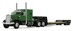Peterbilt�s�[�^�[�r���g Model 351 60 Vintage Sleeper Rogers Lowboy Trailer Green Black / DCP 1/64 �͌^