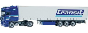 Transit Transport DAF 95XF SSC curtainside semitrailer�J�[�e���T�C�h�Z�~�g���[���[ �g���b�N �͌^ /Herpa 1/87
