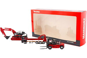 Mammoet Construction Set Hyundai�q�����_�C Excavator / Hunday Forklift / Mercedes Benz�����Z�f�X�x���c �g���b�N �͌^ /IMC 1/87