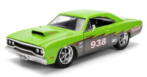 Plymouth�v�����X Road Runner 1970 Lime Green and 938 / JADA 1/24 �~�j�J�[ �͌^