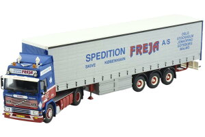 Morten Nielsen Volvo�{���{ F12 Globetrotter curtainside semitrailer�J�[�e���T�C�h�Z�~�g���[���[ �g���b�N �͌^ /Tekno 1/50