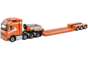 Tage E. Nielsen Volvo�{���{ FH4 Globetrotter XL 8x4 Nooteboom�m�[�e�u�[�� Lowloader�Ᏸ�g���[���[ 3 Axle ���݋@�B �͌^ /WSI 1/50