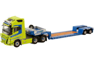 Nordic Crane Volvo�{���{ FH5 Globetrotter XL 6x2 tag axle semi lowloader�Ᏸ�g���[���[ 2axle �g���b�N �͌^ /WSI 1/50