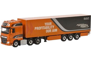 DAF XF Super Space cab box trailer�{�b�N�X�g���[���[ �g���b�N �͌^ /WSI 1/50