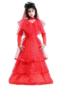 子供用 レッド ゴシック ウェディングドレス コスチューム ハロウィン コスプレ衣装