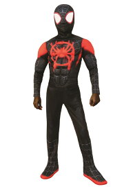スパイダーマン マイルス・モラレス デラックスキッズ用 ハロウィン コスチューム 仮装 2点セット 子供用 男の子