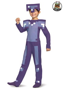 マインクラフト エンチャント ダイアモンド アーマー クラシック コスチューム キッズ 用 2点セット /キッズ用 コスプレ衣装 (結婚式、仮装、ハロウィン) 子供用 男の子