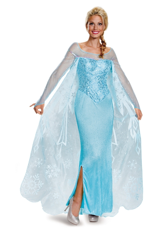 Disneyディズニー アナと雪の女王 エルサ デラックス コスチューム ドレス 大人 女性用コスチューム
