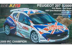 Peugeot�v�W���[ 207 S2000 2009 IRC Champion /Belkits 1/24 �g�ݗ��ăv�����L�b�g�͌^