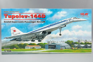 Tupolev-144D Soviet Supersonic Passenger Aircraft �\�r�G�g���������q�@ �g�ݗ��ăv�����L�b�g�͌^ ��s�@ /ICM 1/144