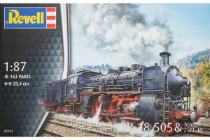 Express Locomotive BR 18 505 Tender 2 3 T 38 �}�s�@�֎� �e���_�[ �g�ݗ��ăv�����L�b�g�͌^ /Revell���x�� 1/87