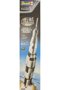 Apollo 11 Saturn V Rocket �A�|��11�� �T�^�[��V�^���P�b�g 50���N�L�O �g�ݗ��ăv�����L�b�g�͌^ /Revell 1/96