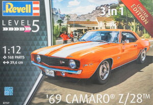 69 Chevy Camaro Z28 �V�{���[ �J�}�� Z28 ����� �g�ݗ��ăv�����L�b�g�͌^ �J�[���f�� /Revell 1/12