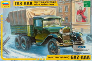 GAZ AAA Soviet 6x6 truck WWII �\�r�G�g�R 6x6 �g���b�N �g�ݗ��ăv�����L�b�g�͌^ /Zvezda�Y�x�Y�_ 1/35