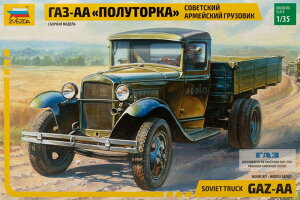 GAZ AA Soviet Army Truck WWII �\�r�G�g�R�p�g���b�N �g�ݗ��ăv�����L�b�g�͌^ /Zvezda�Y�x�Y�_ 1/35