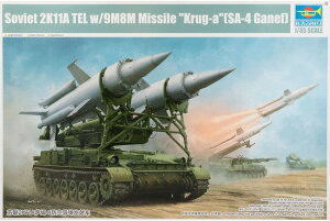 Soviet 2K11A TEL w/9M8M Missile Krug-a SA-4 Ganef �g�ݗ��ăv�����L�b�g�͌^ �~���^���[ /Trumpeter 1/35