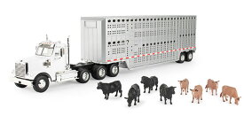 Freightliner 122SD Semi Truck with Cattle Trailer /ERTL 1/32 ミニチュア トラクター トラック 建設機械模型