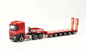 Herpa Morschh?user Mercedes Benz Actros BigSpace 6x4 lowloader セミトレーラー 315579 /Herpa 1/87 ミニチュア トラック 建設機械模型 工事車両