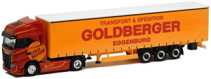 Herpa Goldberger Iveco S Way curtain tarpaulin セミトレーラー 945196 /Herpa 1/87 ミニチュア トラック 建設機械模型 工事車両