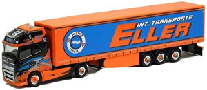 Herpa Eller Transporte Volvo FH 16 Gl. XL 2020 curtainside semitrialer 950602 /Herpa 1/87 ミニチュア トラック 建設機械模型 工事車両