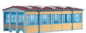 Kibri engine shed three-tier 39450 1/87 ͌^