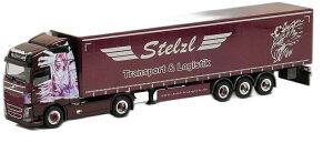 Stelzl Volvo FH Globetrotter �J�[�e���T�C�h/ Herpa 1/87 �͌^ �~�j�J�[