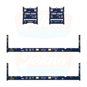 �y�\��z2026�N�����\�� TB CMA-CGM 40ft �t���b�g���b�N�R���e�i �u���[ / Tekno 1/50 �~�j�J�[ �g���b�N�͌^