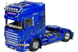 Blue Shark Scania 164 トップライン ショートラック トラック / Tekno 1/50 建設機械模型 工事車両
