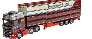 Southbar Transport Scania S500 Highline 6 livestock trailer TUK005 75556 g[[ gbN /Tekno 1/50 ݋@B͌^