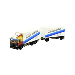 E. van Wijk DAF 3600 box truck-trailer gbN / TEKNO 1/50 ݋@B͌^ Hԗ