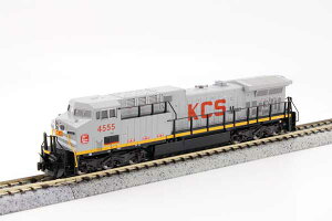 GE AC4400CW ローナンバーボード DCC カンザスシティサザン デ メキシコ #4555 グレー レッド イエロー/KATO USA Nゲージ 鉄道模型 外国