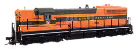 EMD SD9 ESU LokSound 5 サウンド＆DCC グレート・ノーザン #595 (オレンジ、グリーン)/Walthers HOゲージ 鉄道模型 外国