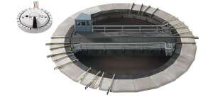 HO�Q�[�W �S���͌^ Fleischmann �t���C�V���}�� �d���^�[���e�[�u�� Electrically operated turntable DC