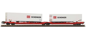 HO�Q�[�W �S���͌^ Piko �s�R DB AG Pocket wagon series T3000e with 2 DB Schenker trailers Era VI DC