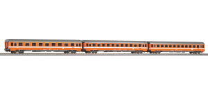 HO�Q�[�W �q�� Piko �s�R FS Eurofima Era IV Set of 3 express train passenger cars 1x 1st 2x 2nd class FS DC