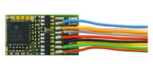 HO�Q�[�W �S���͌^ Roco ���R �f�R�[�_�[ Decoder with feedback capability with wires and 8 pole plug NEM 652