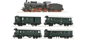 HO�Q�[�W �S���͌^ Roco ���R OEBB 638.2692 5 piece set Steam locomotive with passenger train DC