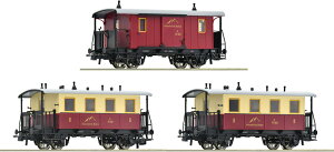 HO�Q�[�W �S���͌^ �ԗ� Roco ���R Sonnblick Bahn 3 piece set rack railway passenger trains era III IV DC