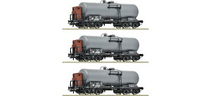HO�Q�[�W �S���͌^ �ݎ� ���R Roco DRG �^���N�� 3���Z�b�g Era II Set of 3 DRG tank cars DC