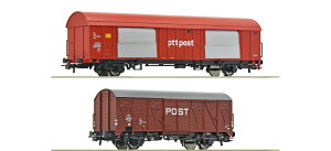 HO�Q�[�W �ԗ� Roco ���R NS �X�֎� 2���Z�b�g Era IV DC 2 piece set of NS mail vans