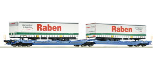 HO�Q�[�W �S���͌^ �ݎ� Roco ���R VTG Sdggmrs 738 T3000e Era VI Double pocket articulated wagon Sdggmrs 738 T3000e VTG Era VI DC